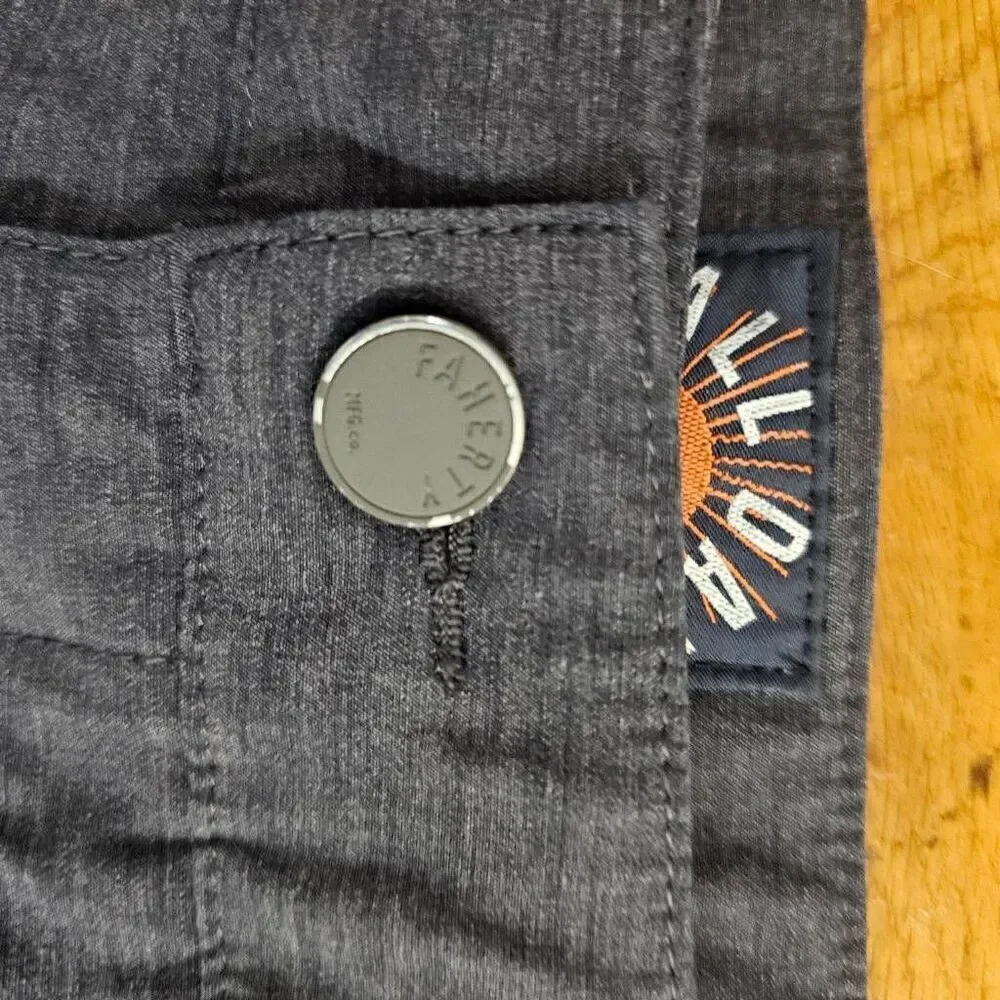 Faherty Mens Charcoal Gray All Day Shorts Size 30 9 Inch Inseam Stretch
